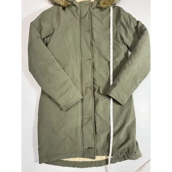 Abercrombie & Fitch Military Parka Coat Green Women's Small Gorpcore Utility - Picture 11 of 16